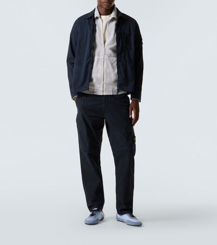 Pantalon cargo brodé en coton mélangé - Stone Island - Modalova