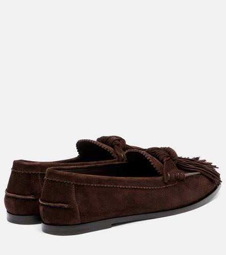 Mocassins Freddie en daim à franges - Aquazzura - Modalova