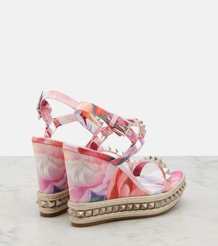 Espadrilles compensées Pyra Clou en tissu chiné - Christian Louboutin - Modalova