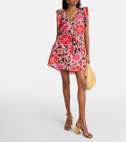 Robe Jenna en coton et soie imprimée - Velvet - Modalova