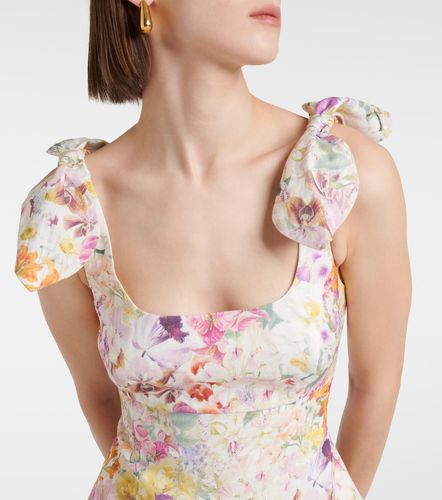 Robe midi Harmony en lin à fleurs - Zimmermann - Modalova