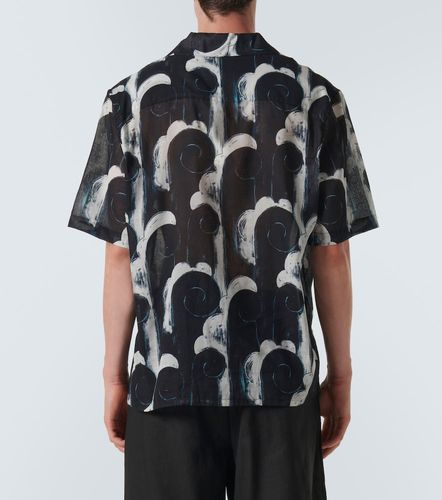 Chemise de bowling en voile de coton à imprimé - Commas - Modalova