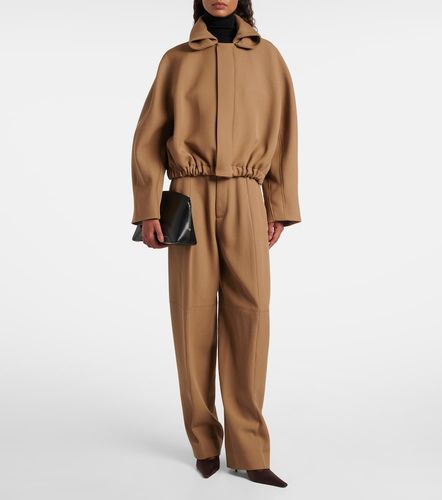 Pantalon ample à taille haute en laine vierge - Victoria Beckham - Modalova