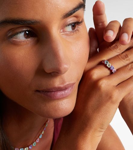 Bague en or rose 18 ct, diamants et émail - Kamyen - Modalova