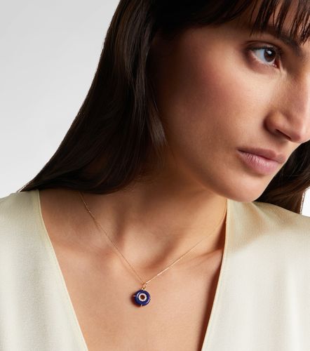 Collier en or 14 ct, lapis-lazuli et diamants - Mateo - Modalova