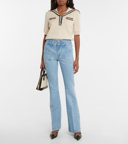 Jean Double Button Flare à taille haute - Frame - Modalova