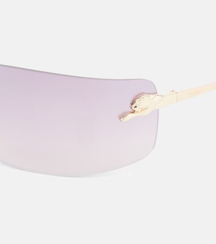 Lunettes de soleil rectangulaires Panthère De Cartier - Cartier Eyewear Collection - Modalova