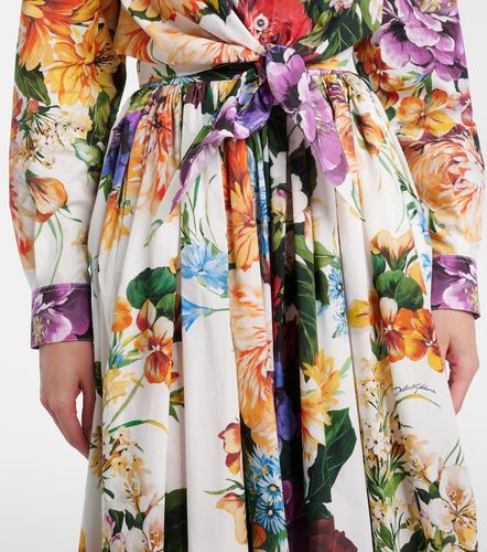 Chemise raccourcie en coton à fleurs - Dolce&Gabbana - Modalova