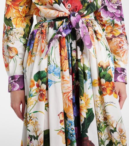 Chemise raccourcie en coton à fleurs - Dolce&Gabbana - Modalova