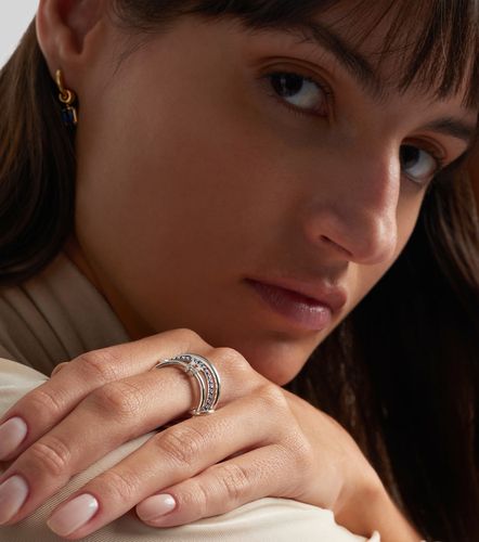 Bague Raneth en argent sterling, saphirs et diamants - Spinelli Kilcollin - Modalova