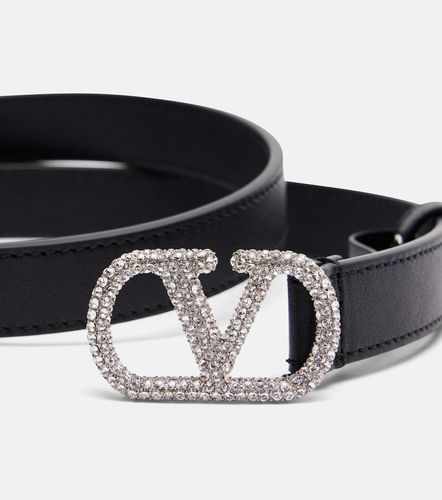 Ceinture VLogo en cuir à cristaux - Valentino Garavani - Modalova