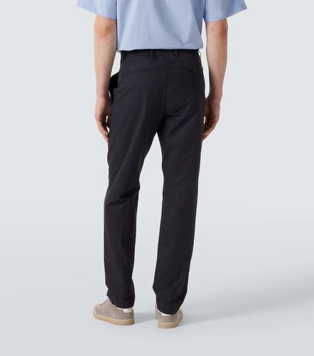 Pantalon droit en coton mélangé - Moncler - Modalova