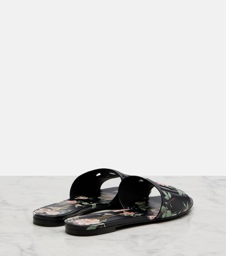 Mules DG en cuir à fleurs - Dolce&Gabbana - Modalova