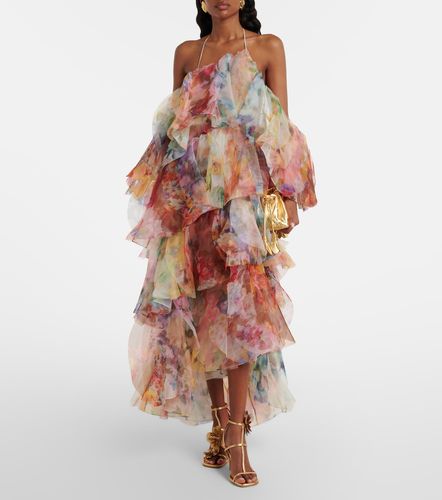 Robe midi Luna à volants - Zimmermann - Modalova