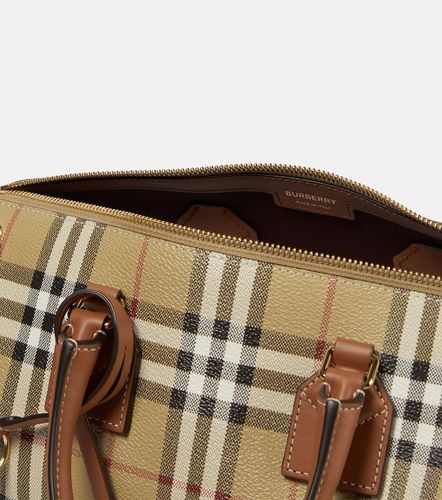 Cabas Checked Medium en toile de coton - Burberry - Modalova