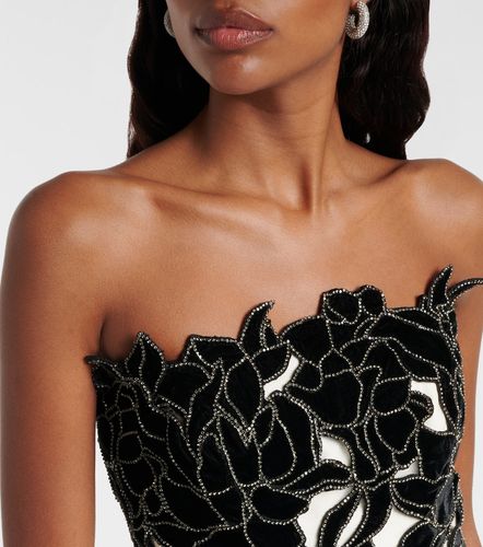 Robe longue Alessi en tulle à ornements - Costarellos - Modalova