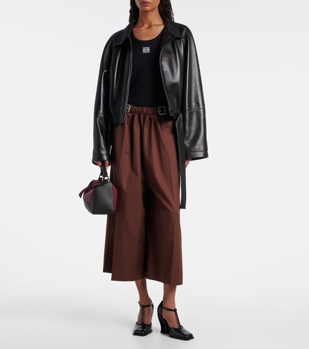 Jupe-culotte à taille haute en coton et soie - Loewe - Modalova