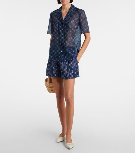 Chemise imprimée en coton et soie - Tory Burch - Modalova