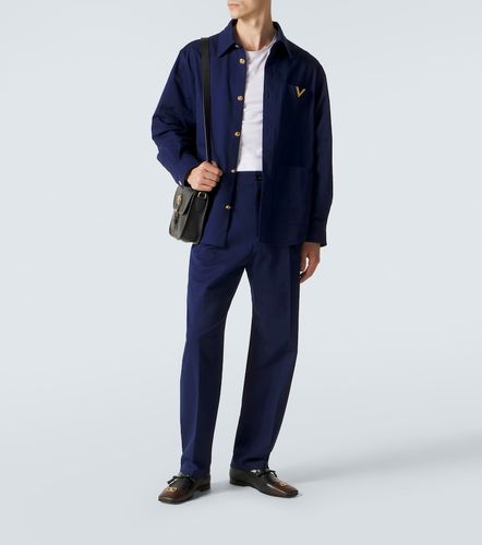 Valentino Pantalon droit en coton - Valentino - Modalova