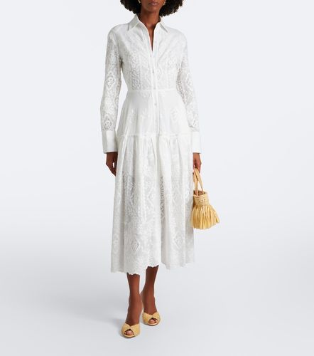 Robe chemise en coton à broderies - Erdem - Modalova