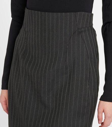 Jupe midi en laine mélangée - Mugler - Modalova