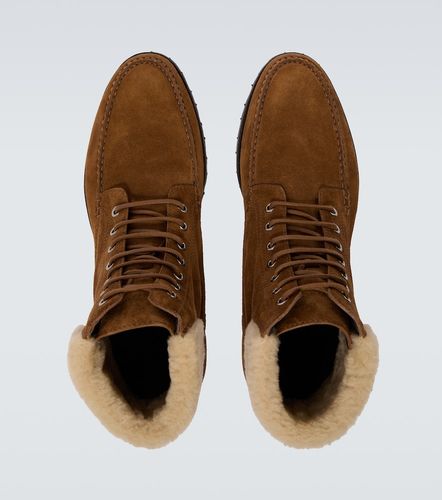 Bottines Sycamor en daim et shearling - Manolo Blahnik - Modalova