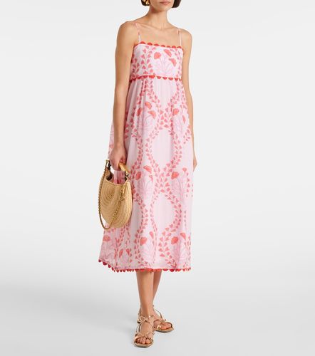 Robe midi imprimée en coton - Juliet Dunn - Modalova