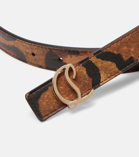 Ceinture en cuir à motif léopard - Christian Louboutin - Modalova