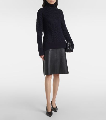 Pull à col roulé roulé en laine et coton - Toteme - Modalova