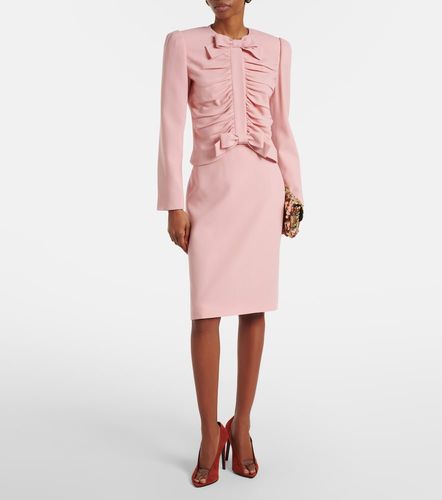Jupe crayon en crêpe de laine vierge - Valentino - Modalova