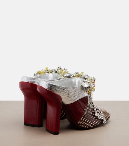 Mules en cuir à ornements - Dries Van Noten - Modalova