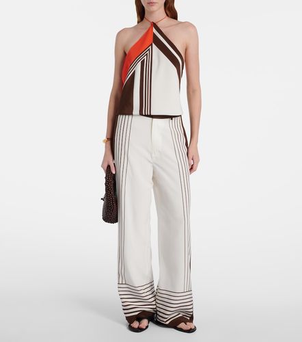 Pantalon ample Destino rayé en soie - SIR - Modalova