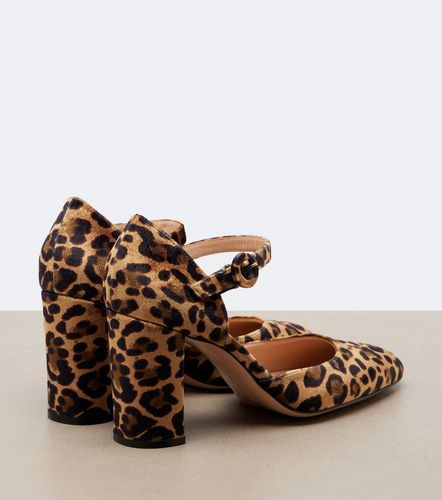 Escarpins en velours à motif léopard - Gianvito Rossi - Modalova