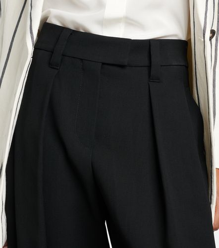 Pantalon ample à taille haute en gabardine - Brunello Cucinelli - Modalova