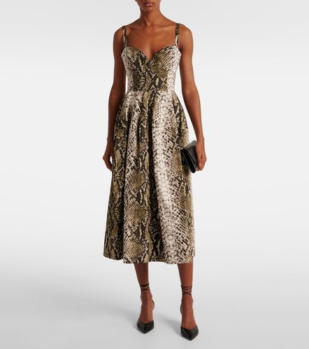 Robe en coton mélangé façon serpent - Oscar de la Renta - Modalova