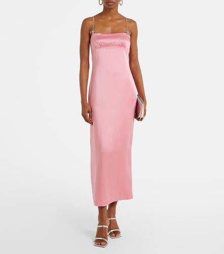 Robe midi Envers brodée en satin - Blumarine - Modalova