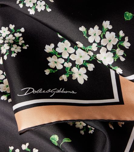 Foulard en soie à fleurs - Dolce&Gabbana - Modalova