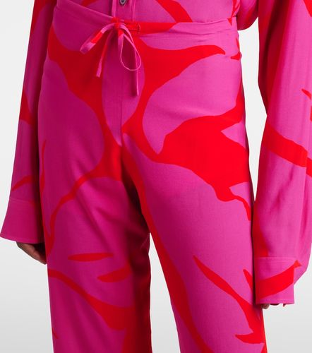 Pantalon droit à fleurs - Dries Van Noten - Modalova