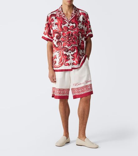 Chemise Majolica en sergé soie - Dolce&Gabbana - Modalova