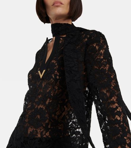 Top en guipure de coton mélangé - Valentino - Modalova