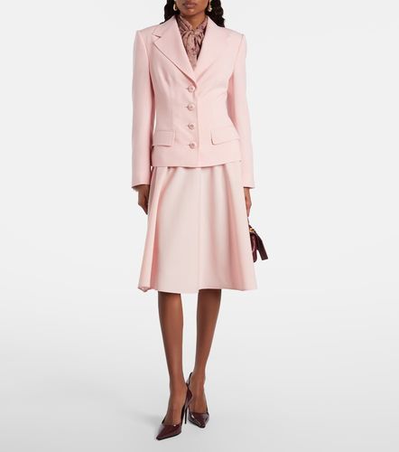 Jupe midi en laine mélangée - Dolce&Gabbana - Modalova