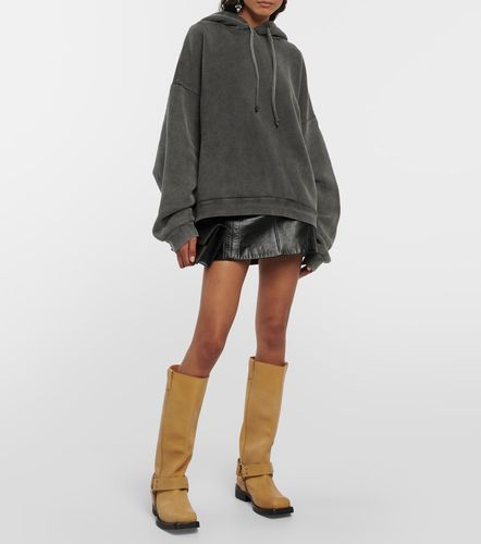 Sweat-shirt à capuche raccourci en coton - Acne Studios - Modalova