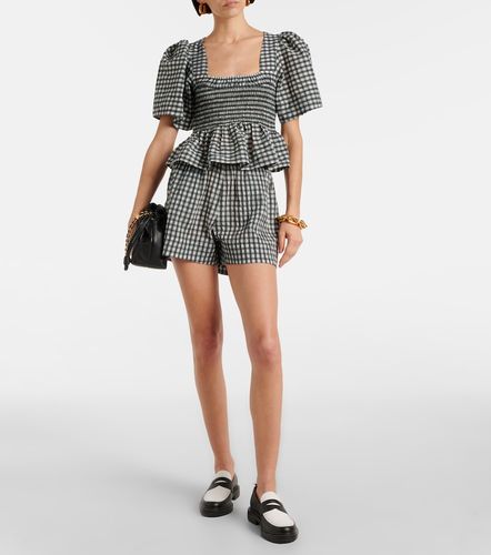 Ganni Short à carreaux - Ganni - Modalova
