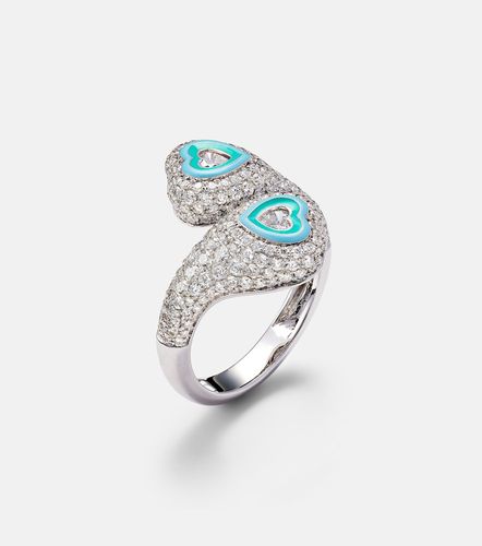 Bague Gemini Heart en or blanc 18 ct et diamants - Kamyen - Modalova