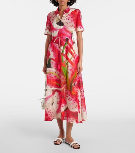 Robe chemise imprimée en soie et coton - Tory Burch - Modalova