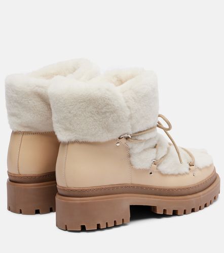 Bottines en shearling et cuir - Yves Salomon - Modalova