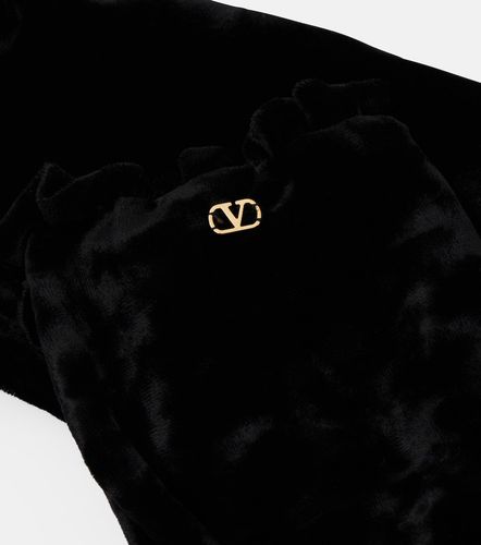 Valentino Gants VLogo en velours - Valentino - Modalova