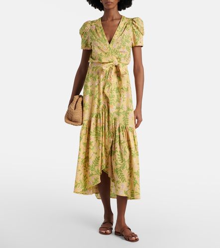 Robe portefeuille Baba en coton à fleurs - Poupette St Barth - Modalova