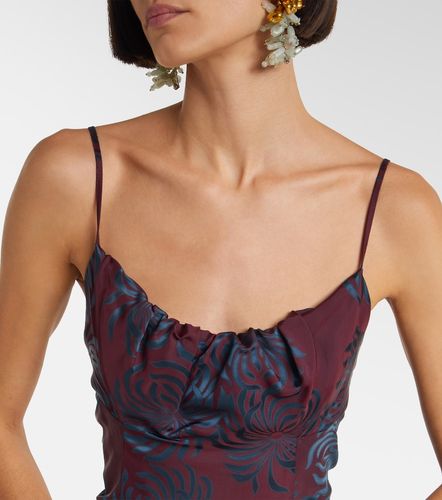 Robe midi en jacquard à fleurs - Dries Van Noten - Modalova