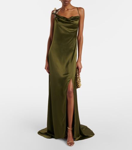 Blumarine Robe longue en satin - Blumarine - Modalova
